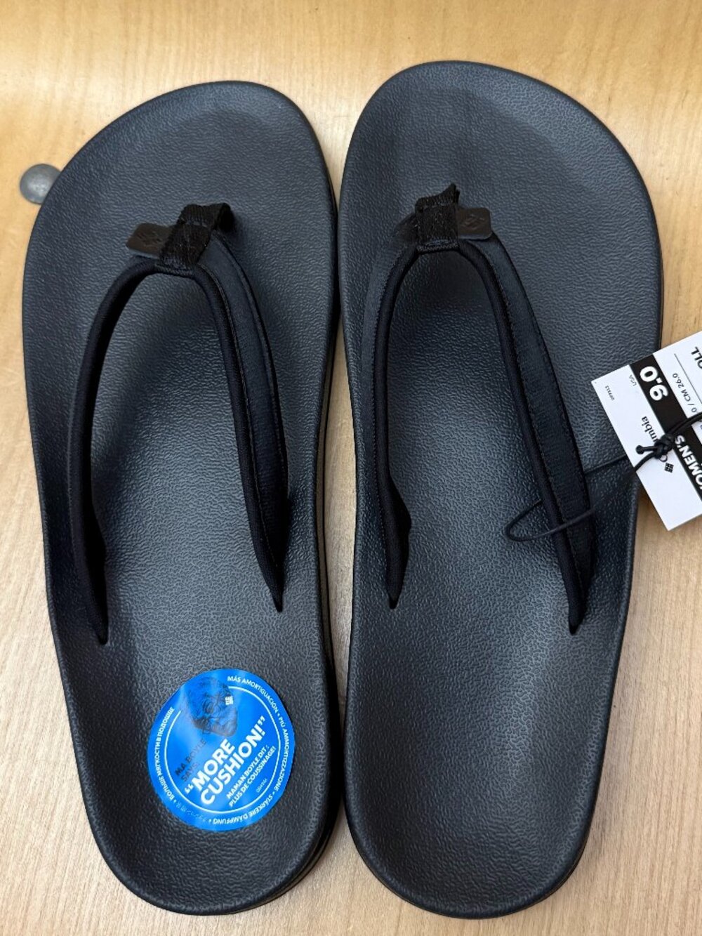 Columbia Black Flip Flop Thong Sandals New